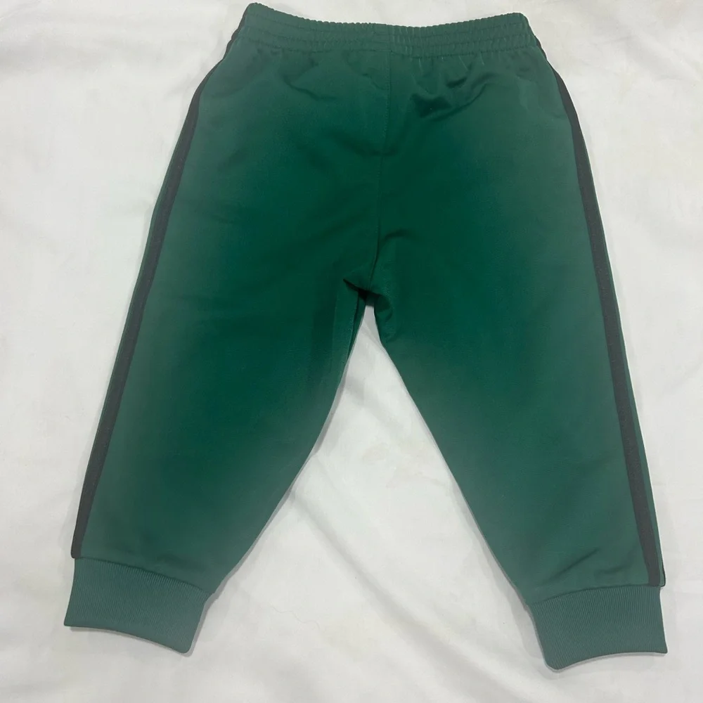 adidas Kids Green and Black Rashguard Two-Piece Swim Set
